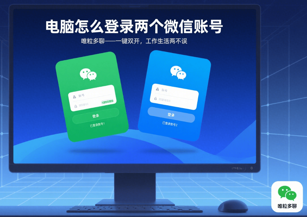 how to login two wechate account on computer