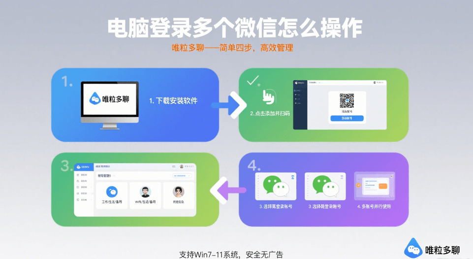 how to login multiple wechat accounts on pc computer