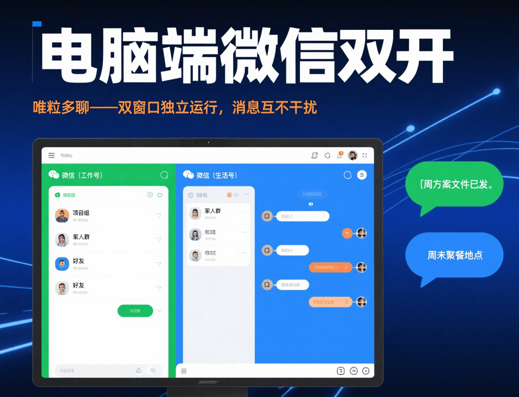 log in 2 wechat accounts on a windows computer