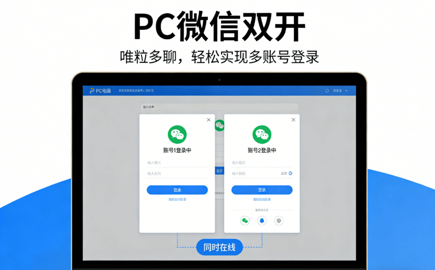 PC computer WeChat open two accounts
