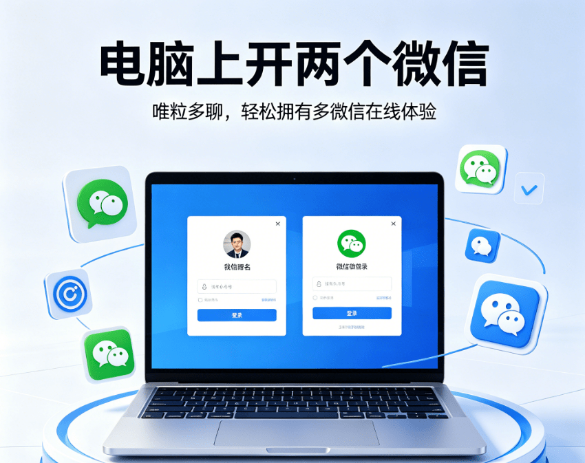 computer log in 2 wechat accounts on one windows