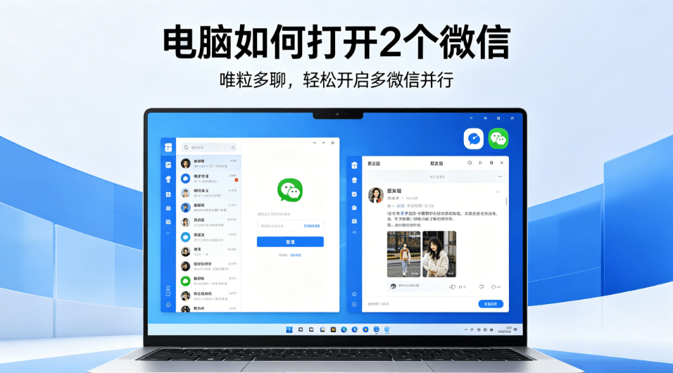 how to log in 2 wechat accounts on one windows at the same time