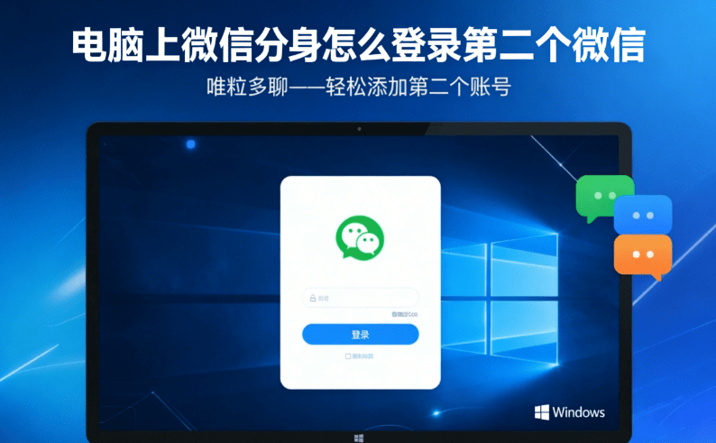 how to log in the second wechat account on a computer