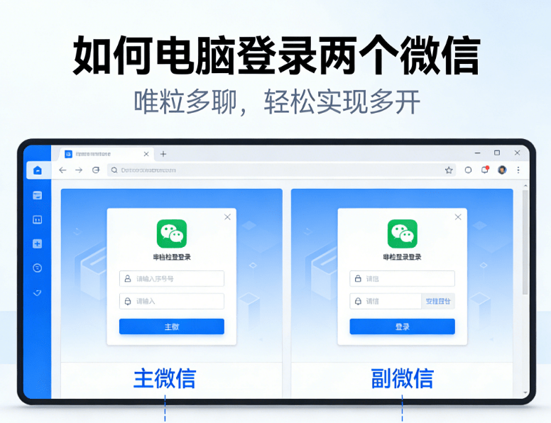 how to log in to two computer wechat accounts on the computer