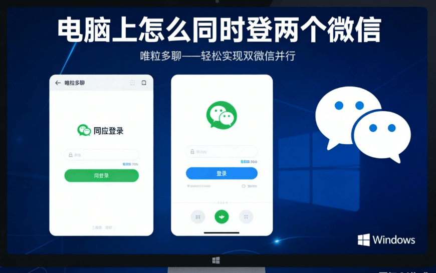 how to log on 2 wechats at the same time on pc