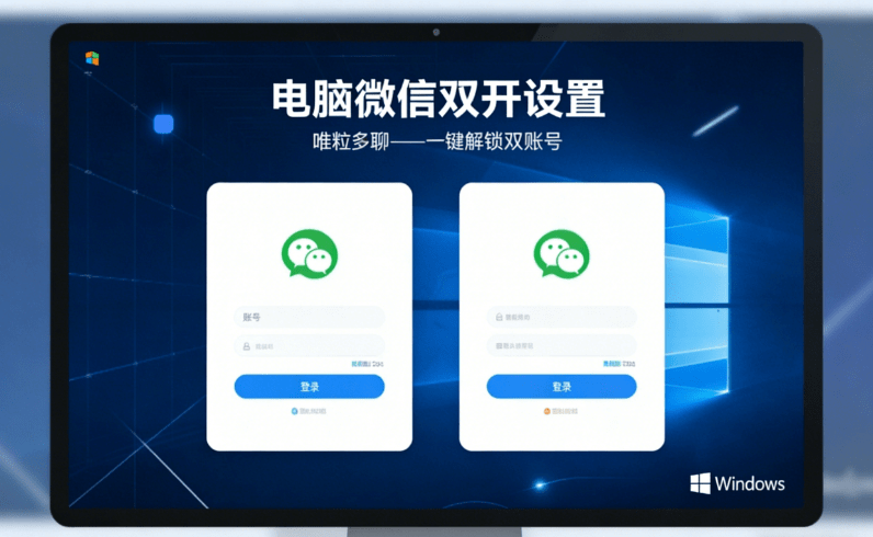 how to set 2 computer wechats on the computer