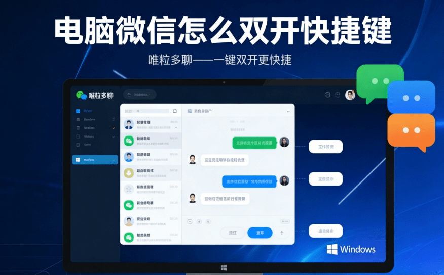 short key to log into 2 wechat accounts on pc