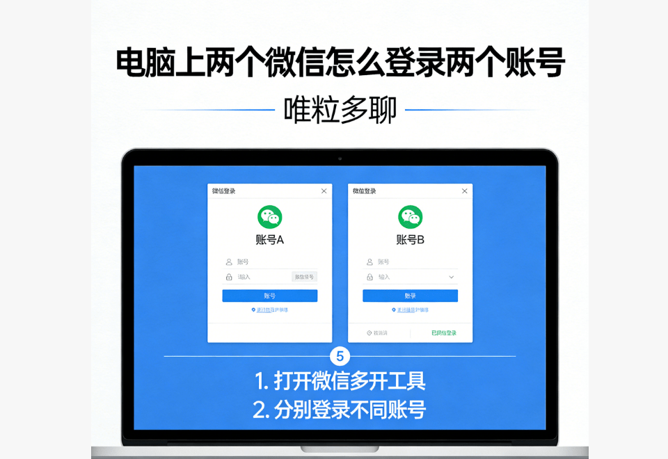 the best way to log in to two computer wechats on a computer