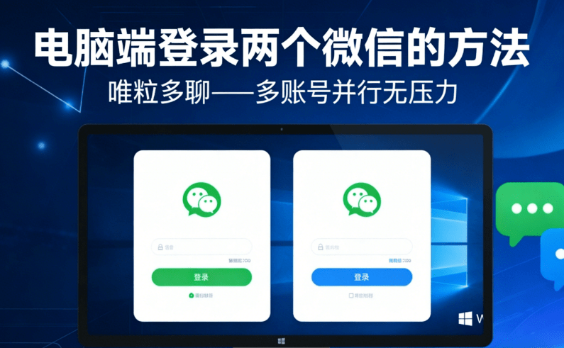 the way to log into two wechat accounts on pc